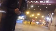 Flashing my 36E naturals on a Chicago street. Putting the FUN back in funeral home. ;)