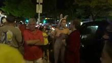 Playboy bunny 'costume' in public