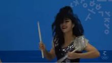 Korean drummer at the Olympics