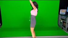 Araksya Karapetyan caught dancing on Good day LA in front of her green screen