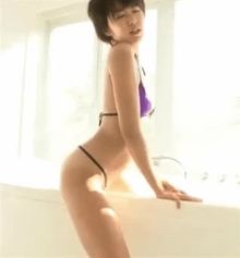 Japanese baby humping and cumming on the bathtub ledge