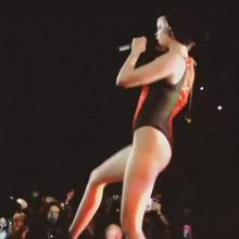 Entertainment that Miley Cyrus is onstage