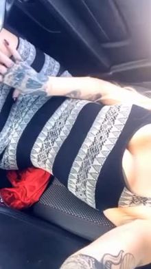 [SC] Sexy blonde loves to tease on her car