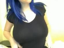 Busty blue-haired baby