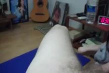 Asian chick enjoying sucking a big white cock