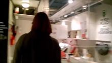 Chick gives blowjob in an IKEA