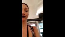 Sexy girl flashing her pussy at the mall
