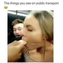 Showing her skills on the bus